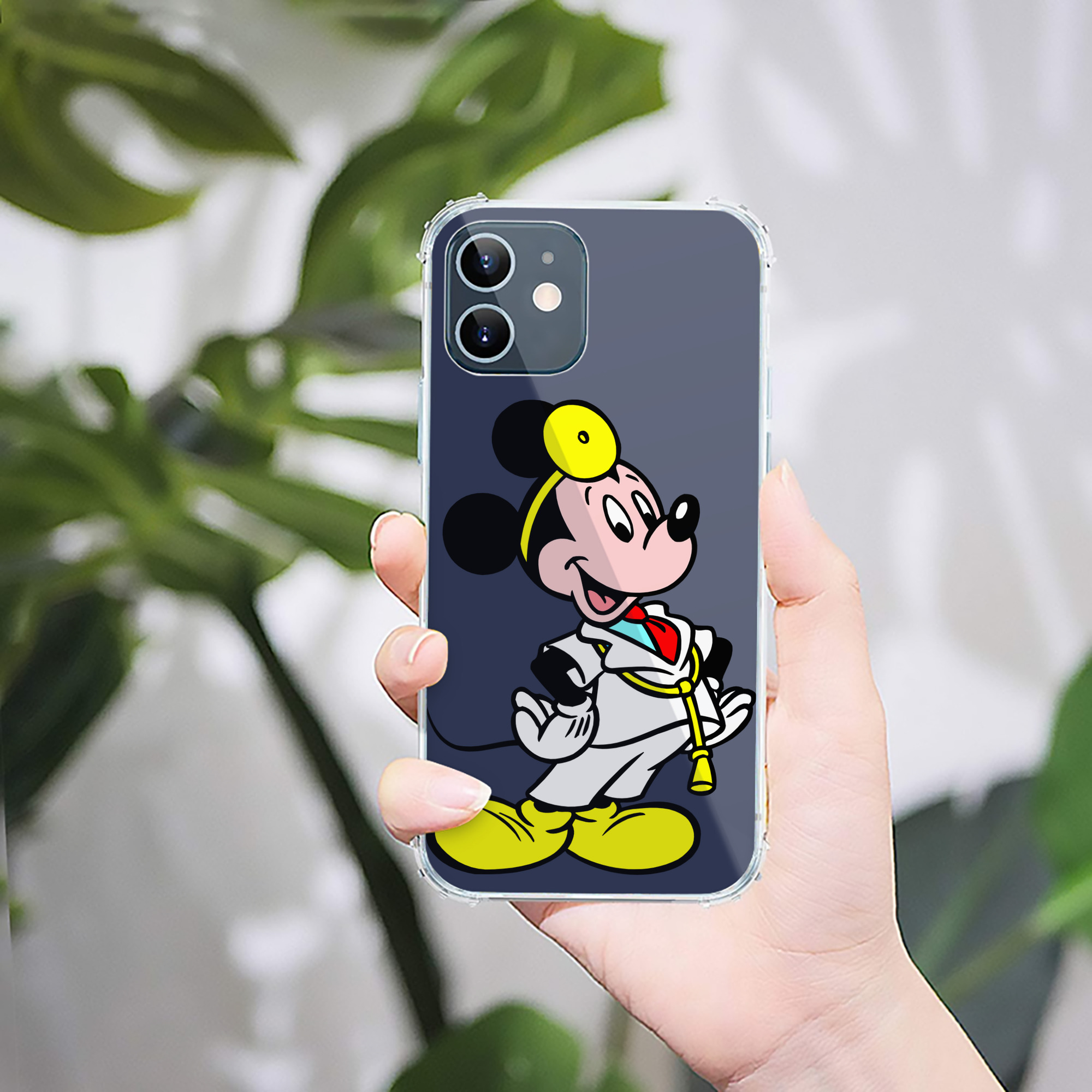 （画像用） ミッキーマウス Mickey Mouse 【iPhone 12シリーズ対応】透明スマホケース（クリアソフトケース）